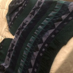 Womens tribal poncho